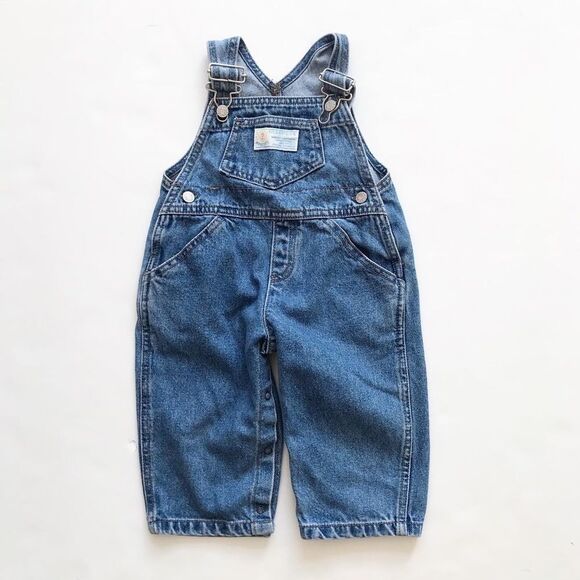 Vintage Baby guess baggy denim overalls 18m - Picture 1 of 7